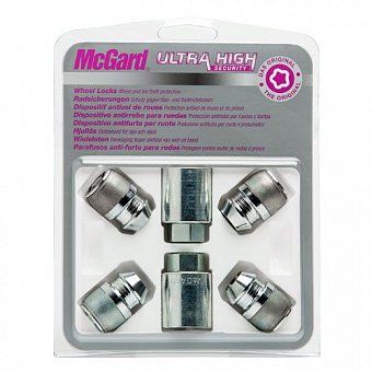 Комплект секреток McGard 34212 SL гайка M12x1,5 плавающий конус 60° хром (с защитным кольцом)
