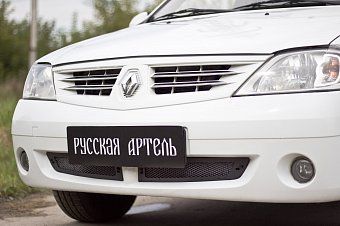Защитная сетка решетки переднего бампера для Renault Logan (2004-2010)