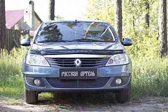 Защитная сетка решетки переднего бампера для Renault Logan (2010-2013)