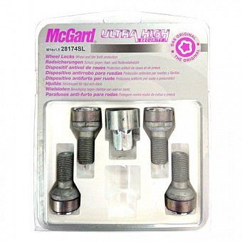 Комплект секреток McGard 28174 SL болт M14x1,5 полусфера R14 хром (с защитным кольцом)