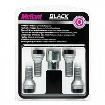 Комплект секреток McGard 27215 SUB болт M12x1,25 конус 60° черный (без защитного кольца)