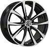 Кованные диски Wolf VW Golf 7x17 5x112 ET43 dia 57,1 черный+полировка