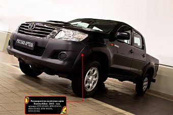 Расширители колесных арок (комплект) для Toyota Hilux (2013-2015)