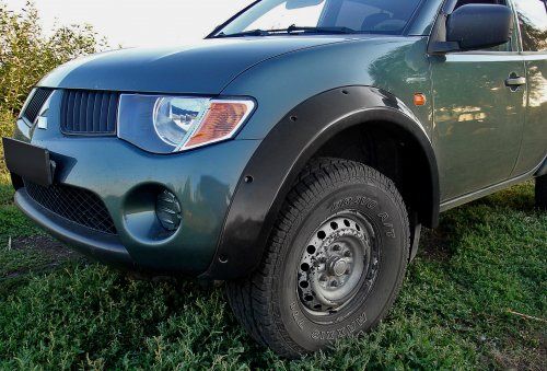 Расширители колесных арок широкие 90 мм (4 шт.) для Mitsubishi L200 (2007-2013 ) Single Cab, Club Cab - 1