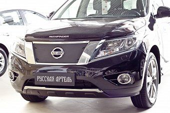 Зимняя заглушка решетки радиатора для Nissan Pathfinder (2014-2016 ) IV дорестайлинг