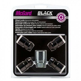 Комплект секреток McGard 24137 SUB гайка M12x1,5 конус 60° черный (без защитного кольца)