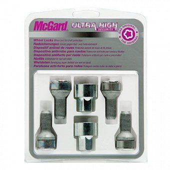Комплект секреток McGard 38018 SL болт M14x1,5 полусфера R13 хром (с защитным кольцом)