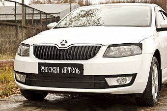 Накладки на передние фары(реснички) компл.-2 шт. для Skoda Octavia A7 (2014-2017 ) III дорестайлинг
