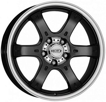 Dotz Crunch 8x16 6x139,7 ET35 dia 67,1 matt black polished lip