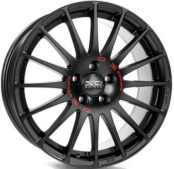 OZ Racing Superturismo GT 8x17 5x112 ET35 dia 75 matt black + red lettering