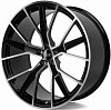 CMST FG424 10x22 5x112 ET21 dia 66.5 черный + полированные спицы