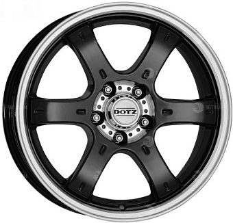 Dotz Crunch 8x17 5x127 ET35 dia 71,6 black polished lip